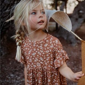 Rosewood the label Floral Brown Kids Casual Dress 5